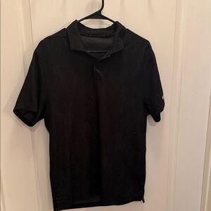 Nike Tiger Woods Black Subtle Floral Golf Polo